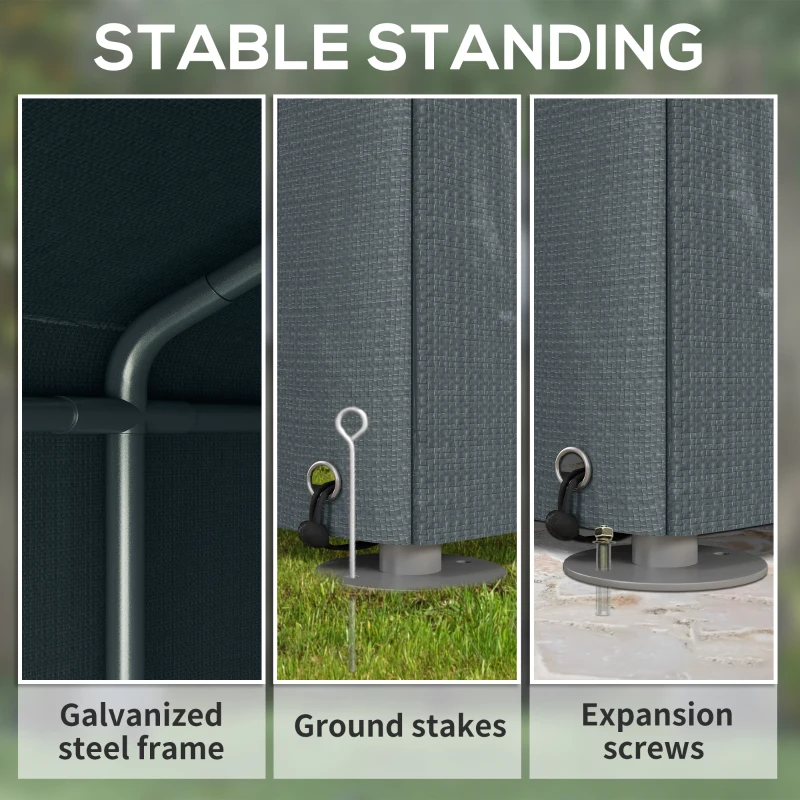 Outsunny 2.2 x 1.6 m Outdoor Storage Tent, with Accessories - Dark Grey