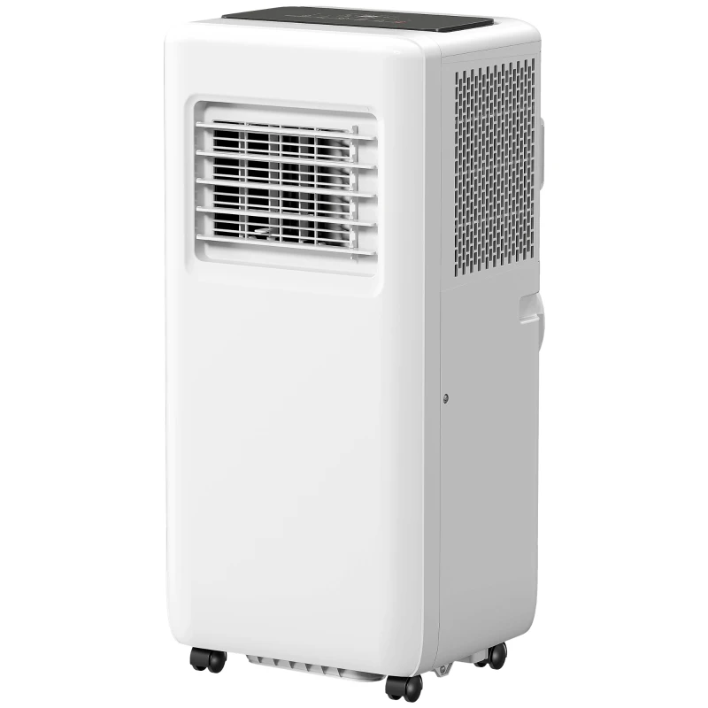 HOMCOM Mobile Klimaanlage, verschiedene Einstellungen, LED-Display, Timer, Räder, Weiß