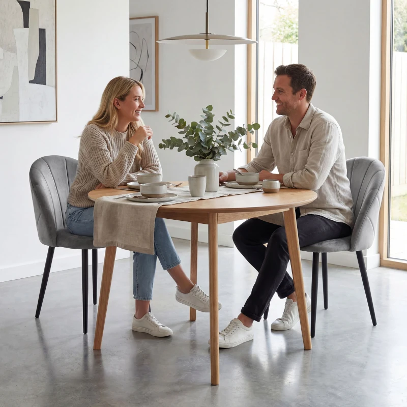 HOMCOM Eetkamerstoelen set van 2 keukenstoel bureaustoel met rugleuning fluweel metaal grijs