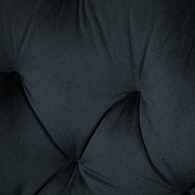 Vinsetto Silla de oficina, sillón de oficina en terciopelo, asiento giratorio 360°, regulable en altura, 60 x 61 x 81-91 cm, negro