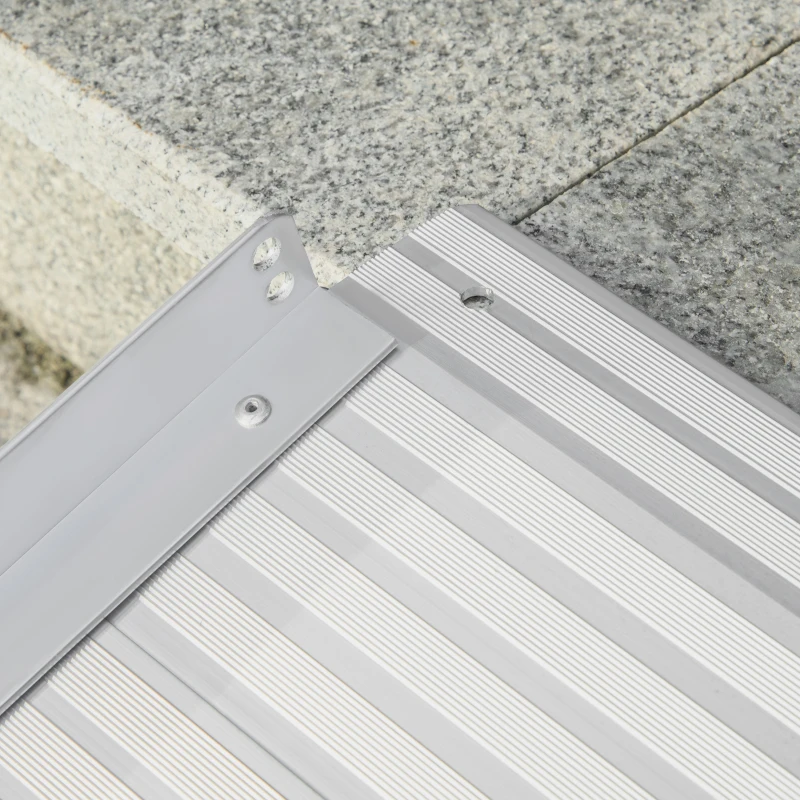 HOMCOM Rampa de carga rampa de acceso para silla de ruedas plegable antideslizante capacidad de carga 270 kg