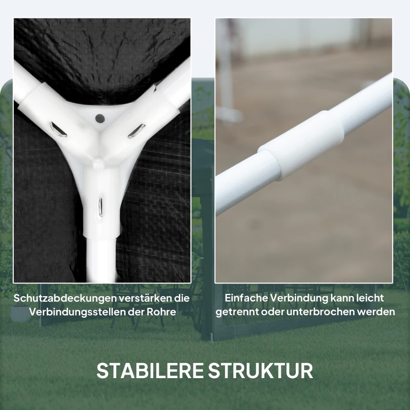 Outsunny Paviljoen 3 x 3 m - Weerbestendig, Opvouwbaar, 395 cm x 295 cm x 255 cm, Zwart