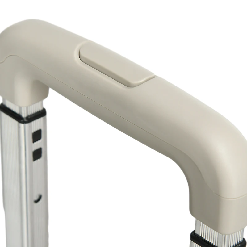 HOMCOM Carrello Spesa Pieghevole, Carrello in Alluminio, Ruote per Scale, Bianco