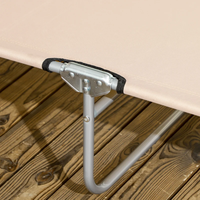 Outsunny Set 2 tumbonas de jardín plegables con toldo regulable, en tejido Oxford y metal, 187x58x36 cm, Marrón