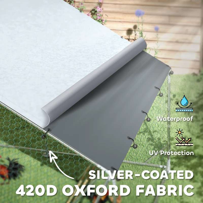 Kurnik z wybiegem stalowym 300x400x195 cm dla 12-18 kur