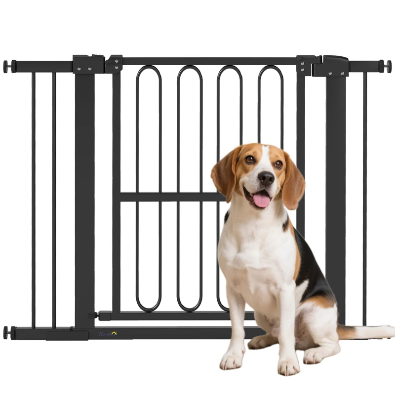 PawHut Türschutzgitter Hund, 76-104 cm Absperrgitter ohne Bohren, Treppengitter