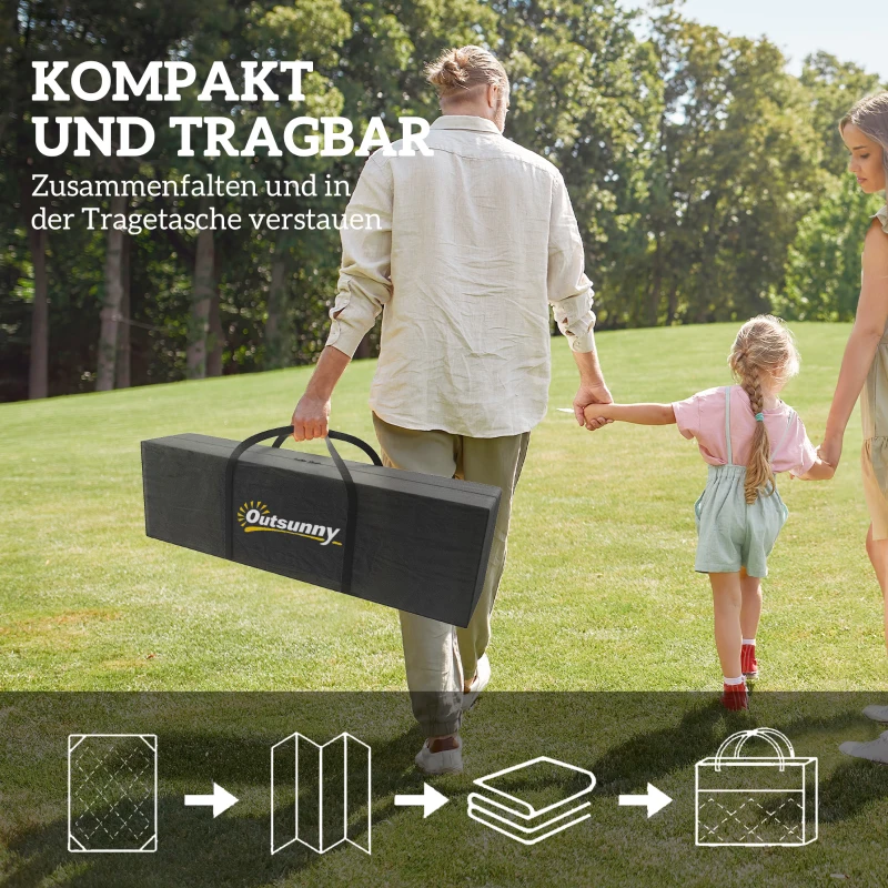 Outsunny Outdoor Teppich robuster Wetterfest Outdoorteppich, Carpet mit Boho-Style, Outdoor-Teppich für Wohnzimmer Balkon