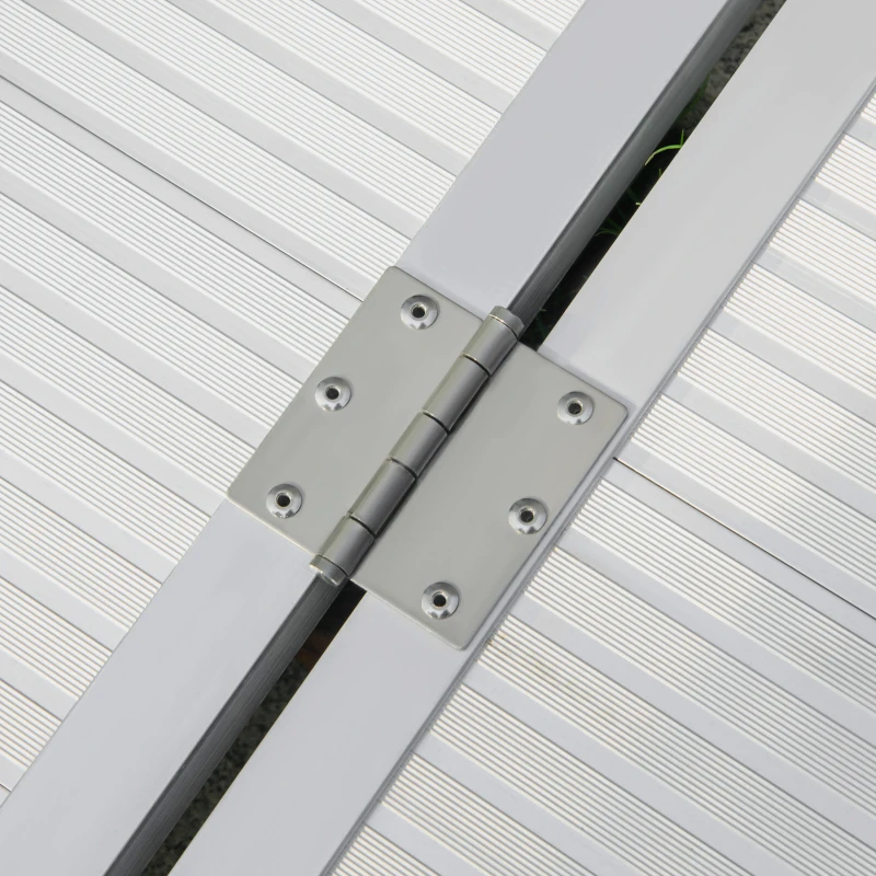 HOMCOM Rampa de carga rampa de acceso para silla de ruedas plegable antideslizante capacidad de carga 270 kg