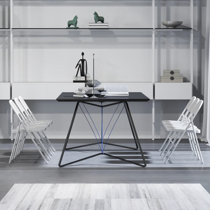 HOMCOM Lot de 4 chaises pliantes chaises de salle à manger portables cadre en acier 45 x 46 x 78 cm blanc