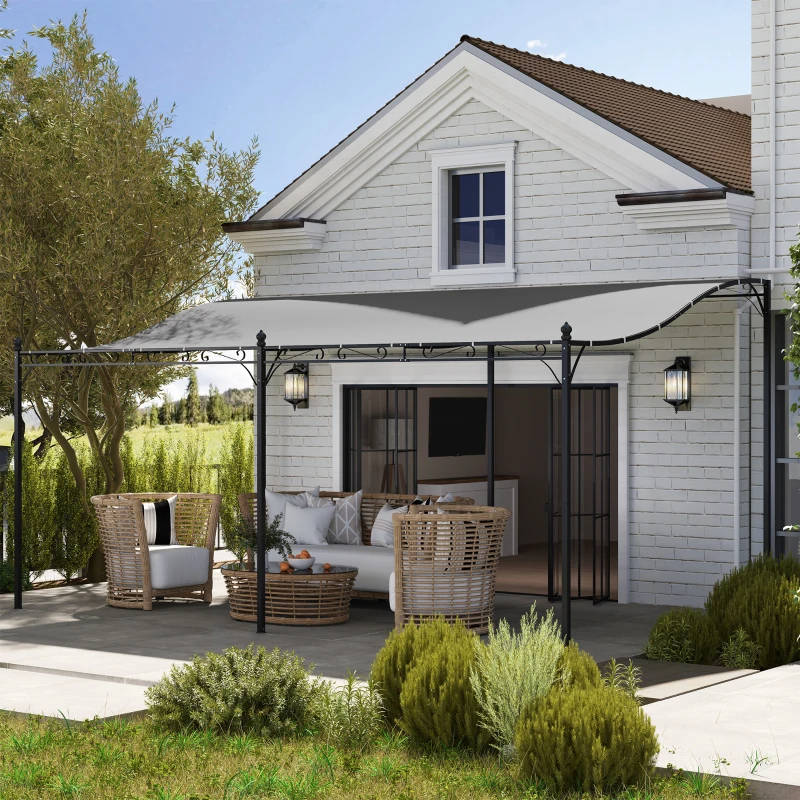 Outsunny Pawilon ogrodowy z dachem, wodoodporny, pergola, 3x3m