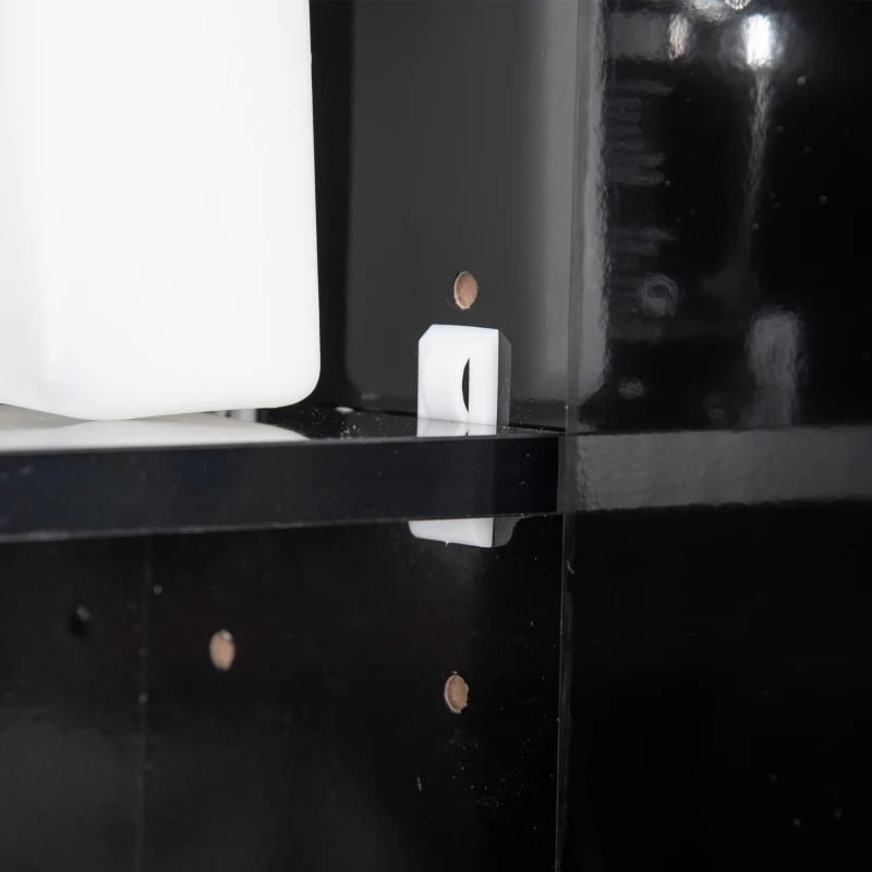 Dulap de Baie LED cu Oglindă Kleankin, Dulap Suspendat cu 3 Uși, Rafturi Reglabile, Funcție Memorie & Încărcare USB