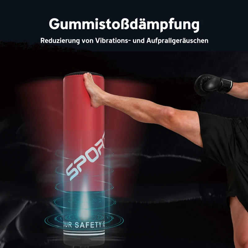 SPORTNOW Worek bokserski wolnostojący 135 cm stojący worek 10 przyssawek i amortyzacja dla dorosłych i młodzieży