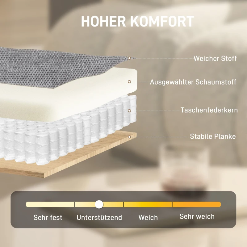 HOMCOM Drehbarer Akzentstuhl, gepolsterter Lesesessel mit Chenille, breitem Sitz, Federkissen und Metallbeinen, Hellgrau
