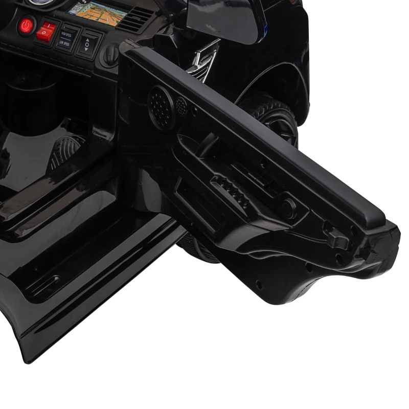 HOMCOM Coche Eléctrico SUV para 3-6 Años Coche de Batería 12V con 2 Motores Mando a Distancia 110x68x52 cm Negro