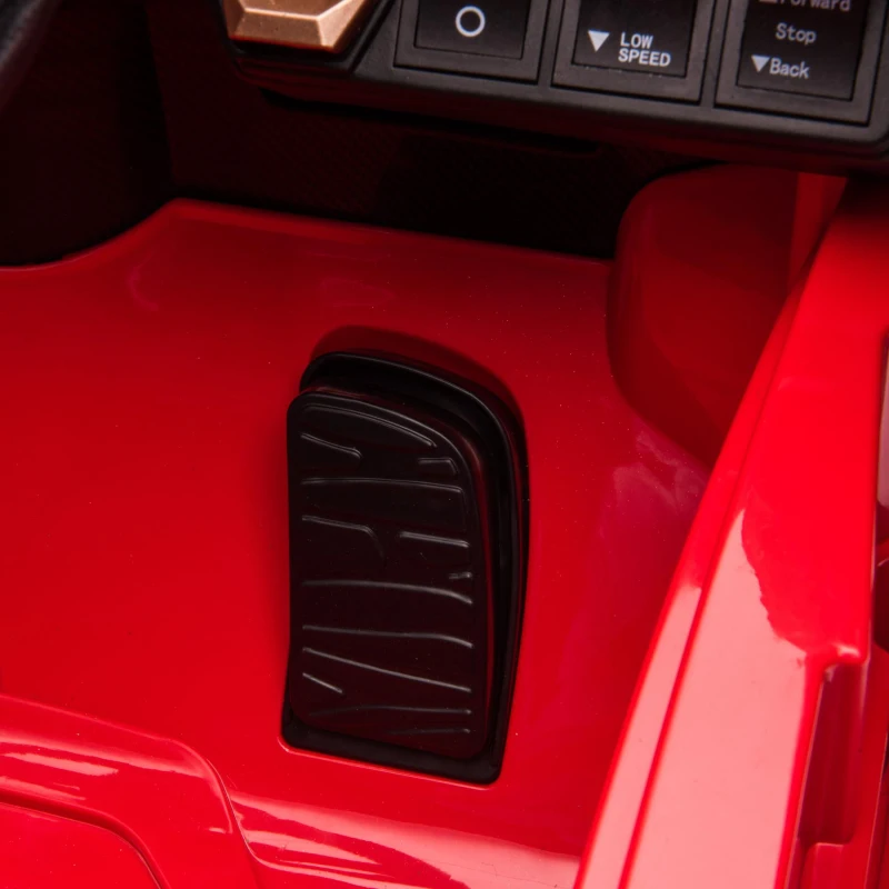 HOMCOM Coche Eléctrico para Niños de +3 Años Lamborghini SIAN Coche de Batería 12V con Mando a Distancia Apertura de Puerta Música MP3 USB y Faros 3-5 km/h 108x62x40 cm Rojo