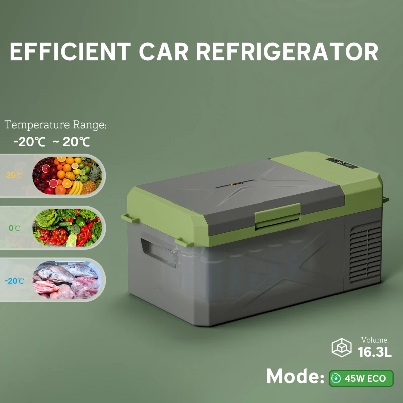 Kompresorowa lodówka elektryczna 16,3L z trybem ECO