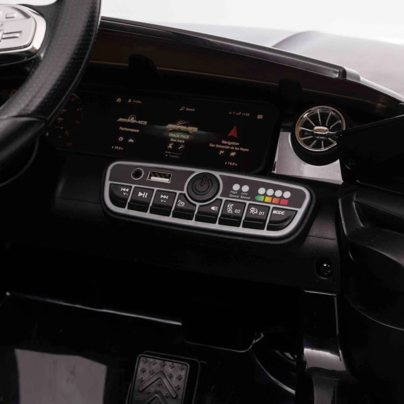 AIYAPLAY Mercedes-Benz AMG CLA 45 Licensed 12V Kids Electric Car Ride on Car w/ Remote, Suspension Lights Music Horn - Black