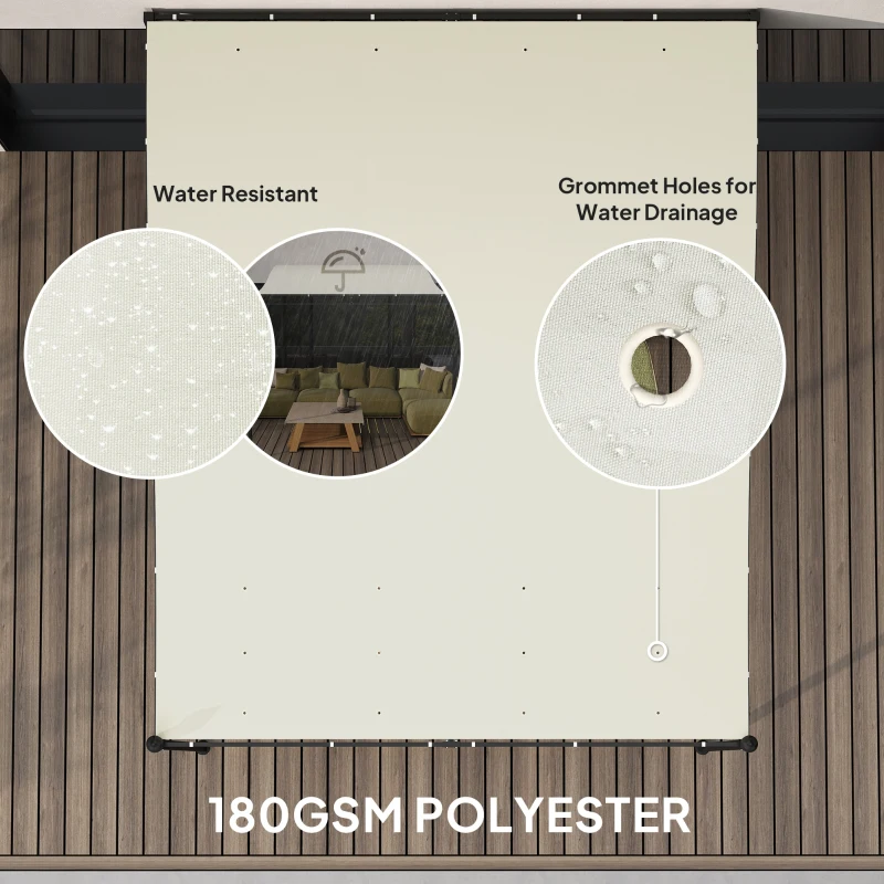 Outsunny Pawilon ogrodowy z dachem, wodoodporny, pergola, 3x3m