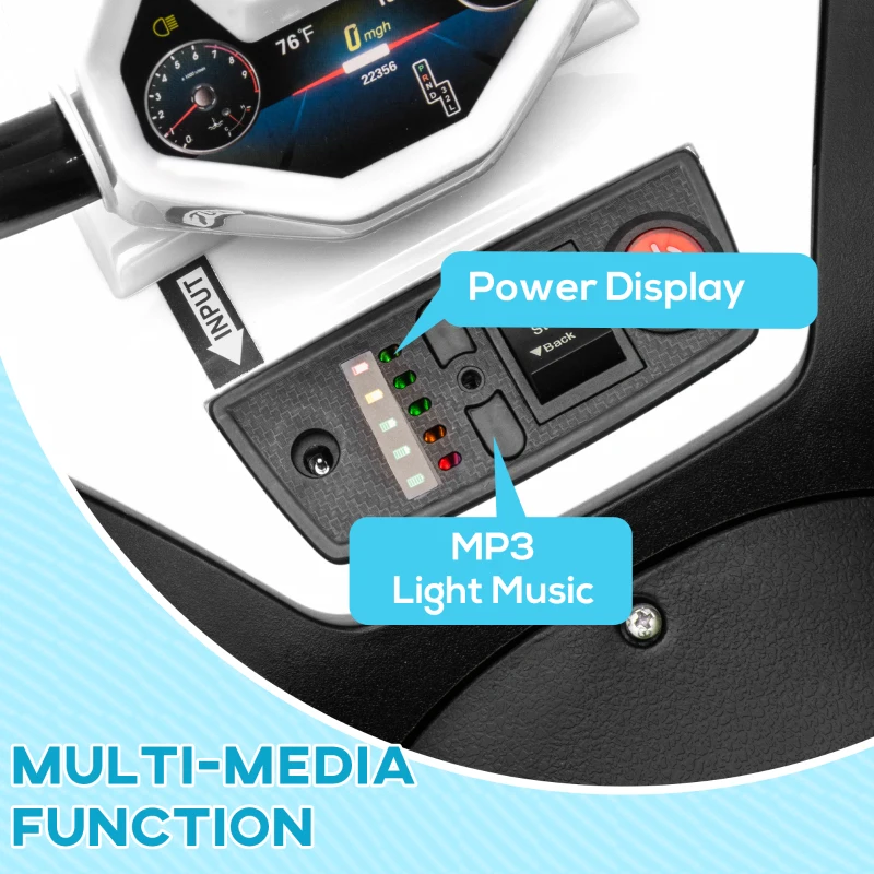 Elektro Quad dla dzieci 12V, 4-kołowe zawieszenie, muzyka