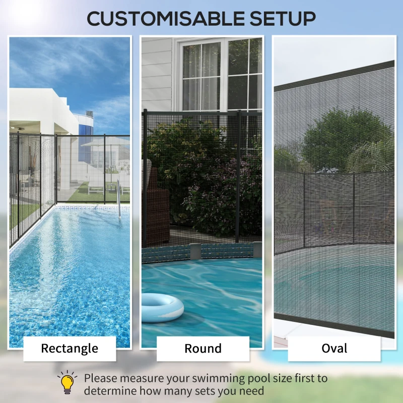 Outsunny Ogrodzenie do stawu, 365 x 126 cm, 4 szt. z nóżkami