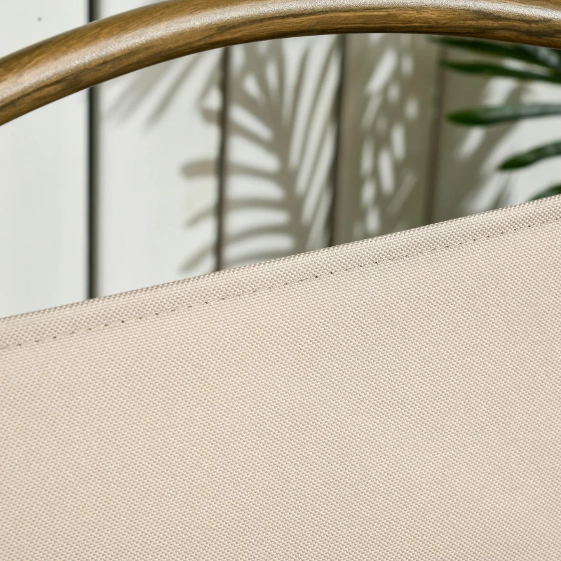 Outsunny Fotel campingowy 2 szt. składany, stalowa rama, khaki