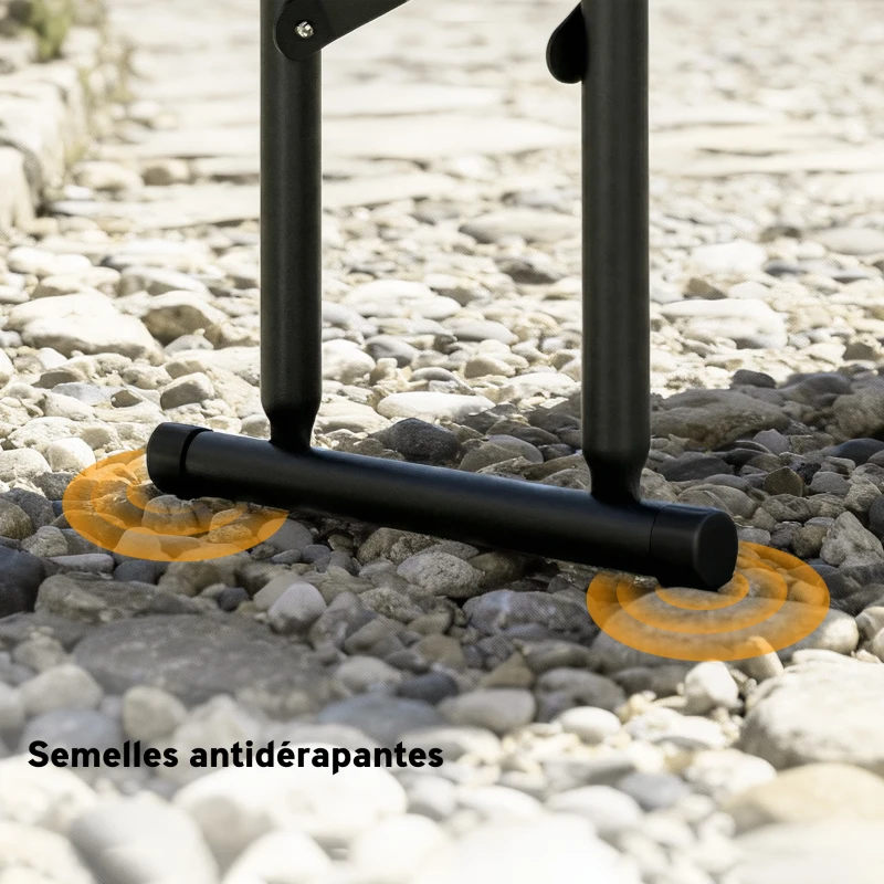 Outsunny Klapptisch- und Bank-Set 180 cm mit Tragegriffen, schwarz