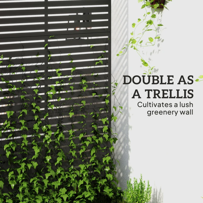 Parawan 3-częściowy 122 x 198 cm, wolnostojący, czarny