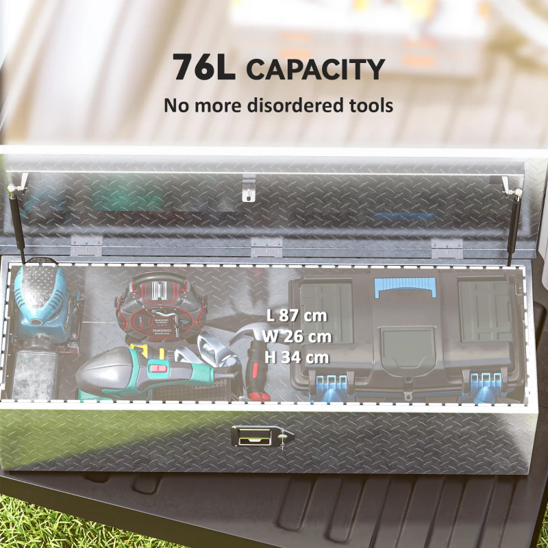 Stabilna skrzynka aluminiowa z uchwytami bocznymi