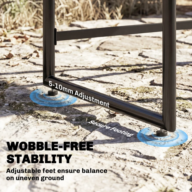 Outsunny Polyrattan Tuinmeubelset 5-delig Ruimtebesparende Zitgroep Tafel met 4 Stoelen DPC-Tafelblad Kussens Grijs