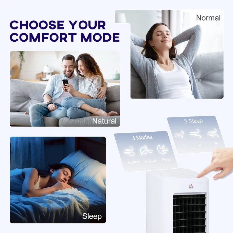 Klimatyzator 3 w 1 z nawilżaczem, chłodzenie wodne 7L