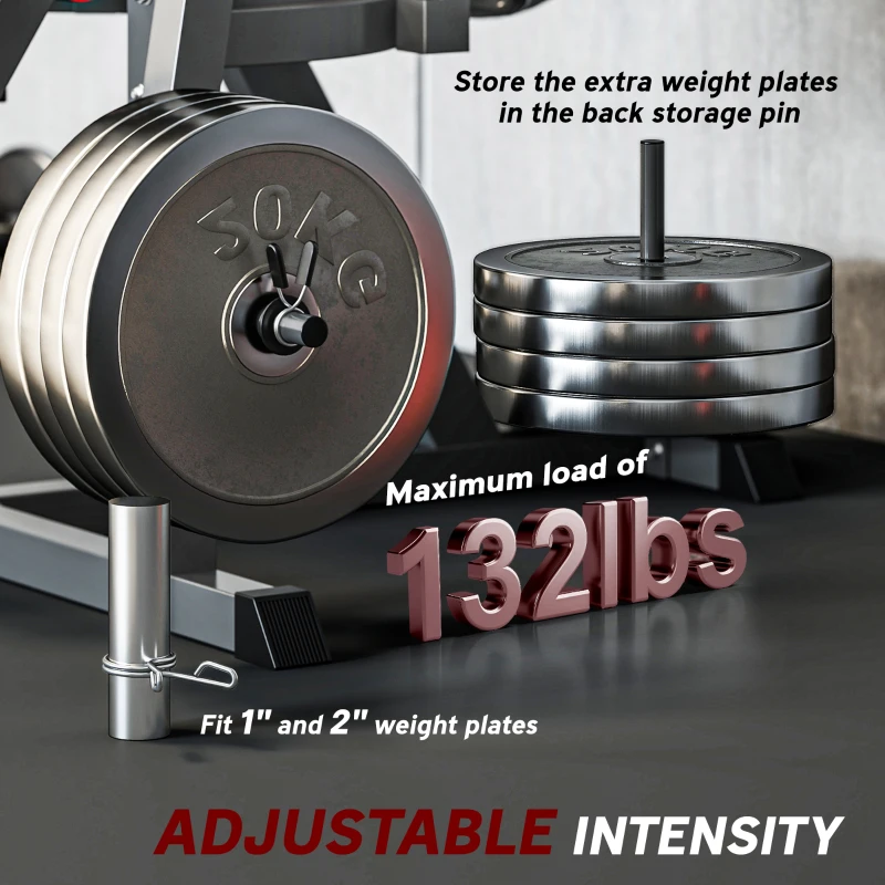 SPORTNOW Regulowany wyciąg nóg, stalowy, z obciążeniem, czarny