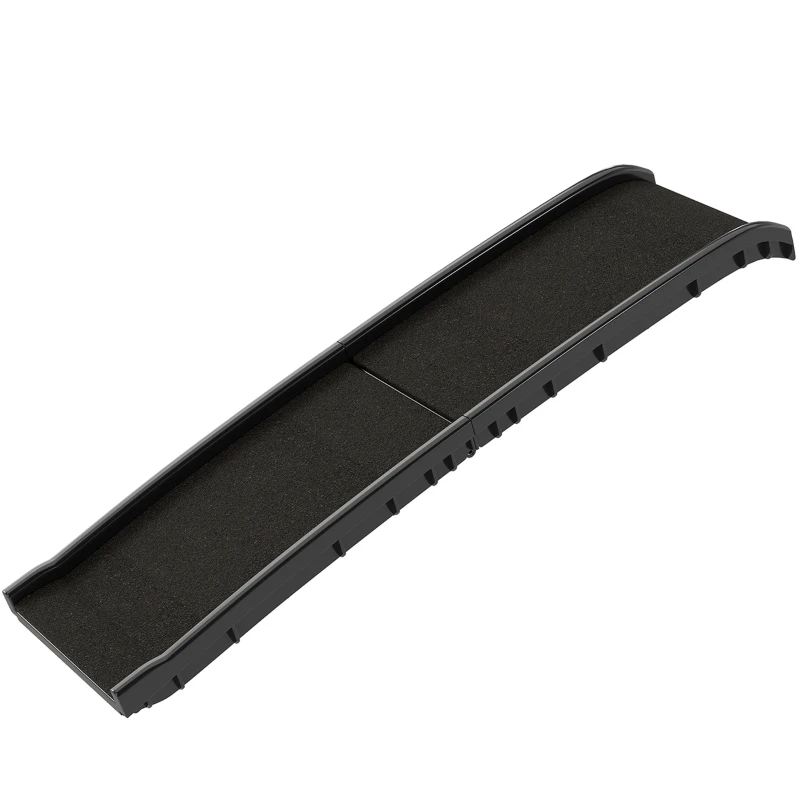 PawHut Rampa dobrável para cães, escada para cão em PP com inclinação suave e superfície antiderrapante, 155x38,5x15,5cm, preto