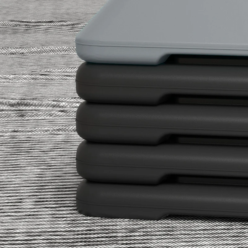 SPORTNOW Step para Fitness Stepper Antideslizante con Altura Ajustable de 10/15/20/25/30 cm Carga 150 kg Gris