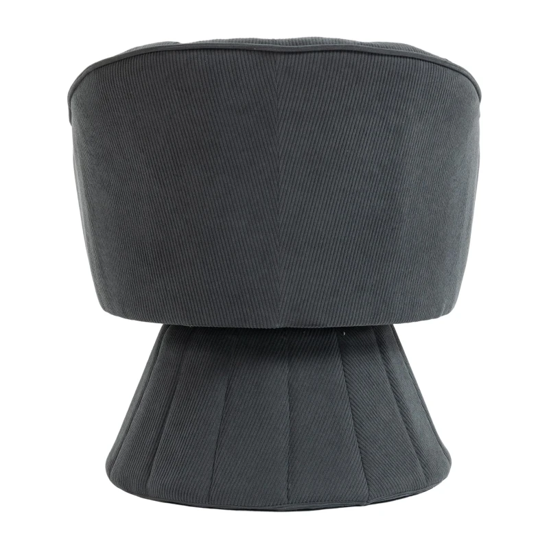 360°-Drehstuhl mit ergonomischer, umschließender Rücken- und Armlehne, 70 x 66 x 72 cm, Dunkelgrau