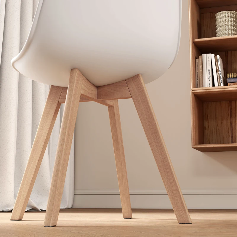 HOMCOM Set de 4 Scaune de Masa, Scaune Moderne de Bucatarie