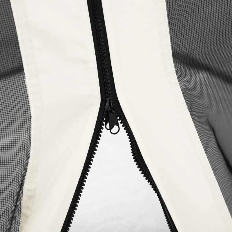 Outsunny Moustiquaires pour barnum de jardin 3 x 3 m - lot de 4 moustiquaires zippées + crochets d'attaches - polyester nylon