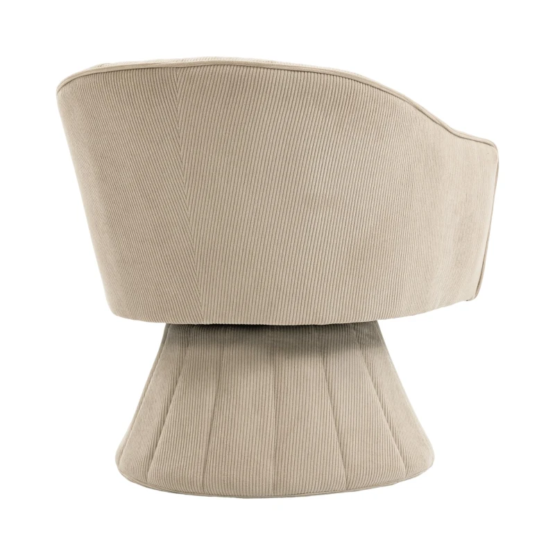 360°-Drehstuhl mit ergonomischer, umschließender Rücken- und Armlehne, 70 x 66 x 72 cm, Khaki