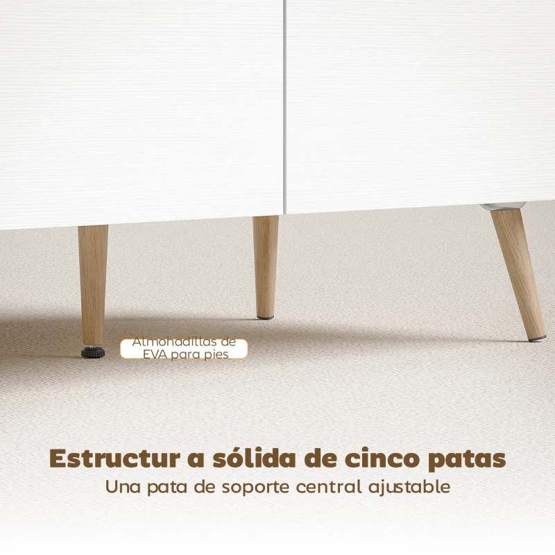 HOMCOM Mesa de Centro con 2 Cajones Mesa baja para Salón con Patas de Madera de Pino 100x50x46cm Roble