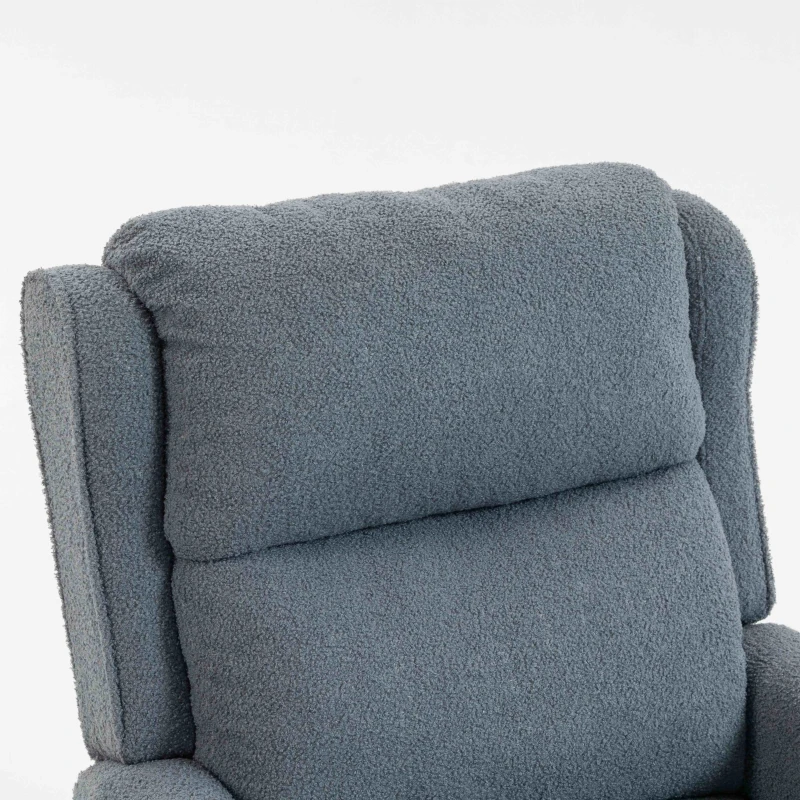 HOMCOM Recliner Armchair with Extended Leg Rest - Grey