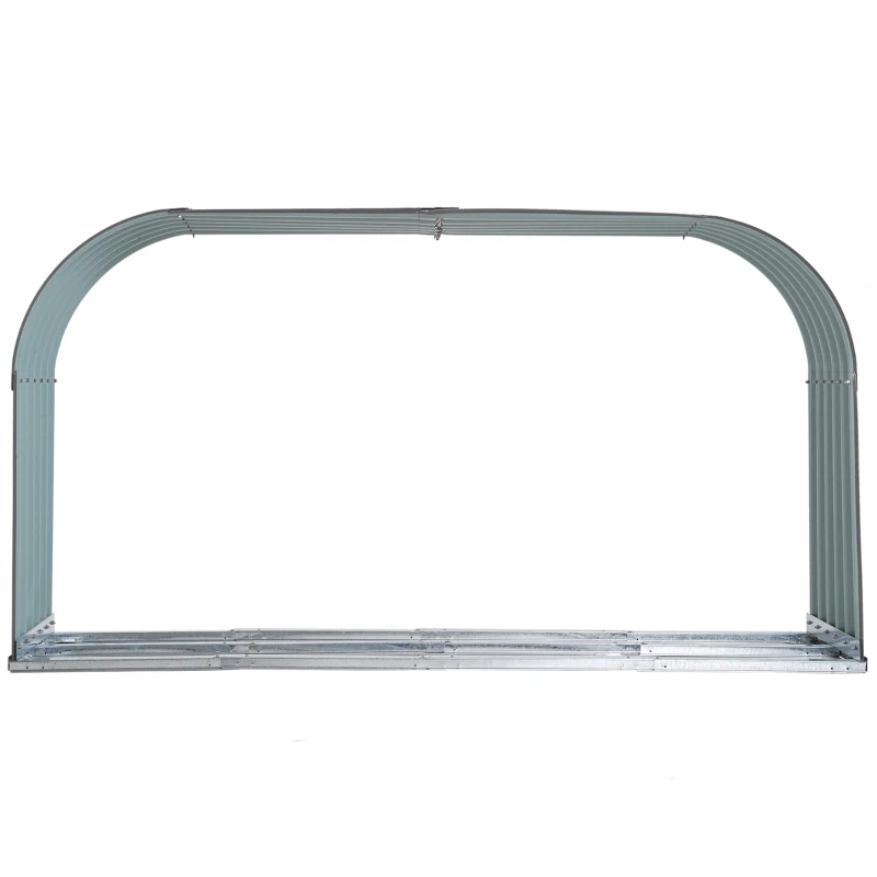 Outsunny Firewood Rack Wood Rack, weather-resistant, Steel, 212 cm x 46 cm x 112 cm, Gray