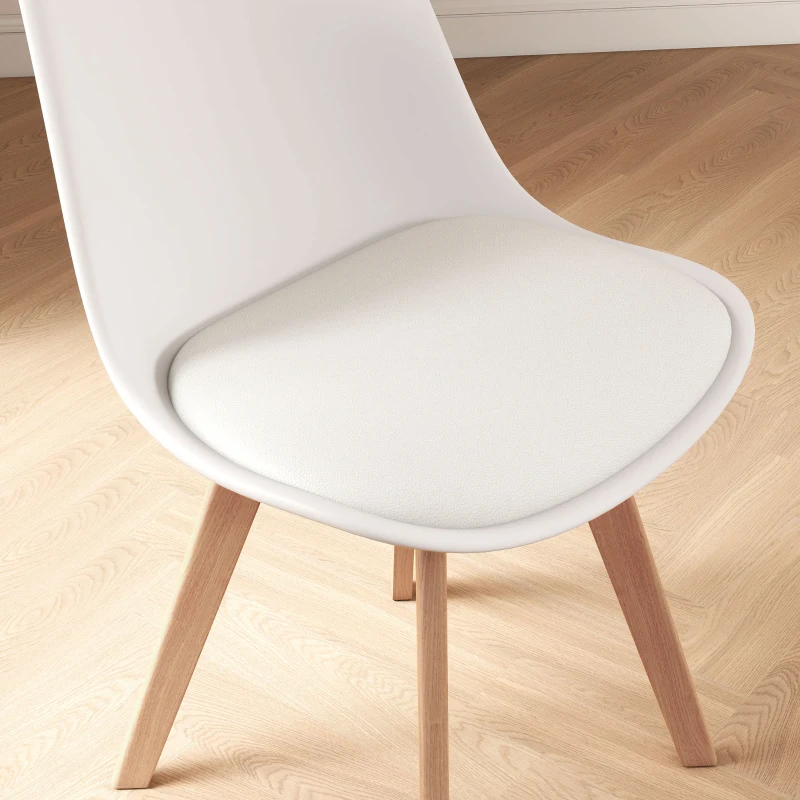 HOMCOM Set de 4 Scaune de Masa, Scaune Moderne de Bucatarie