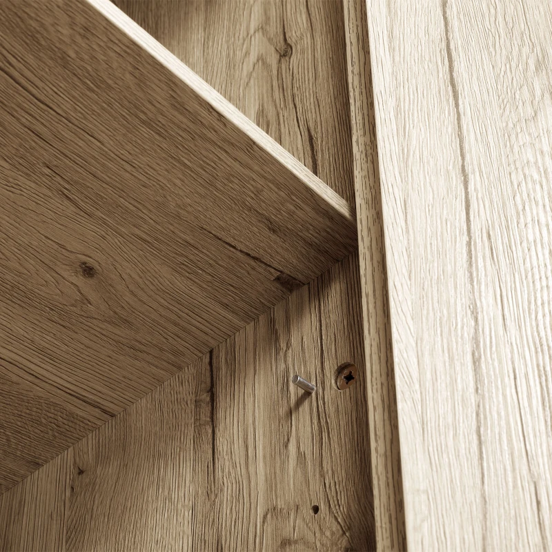 HOMCOM Mobile Cucina a 4 Ante con Mensole Regolabili e Base Rialzata in Legno 80x40x182cm