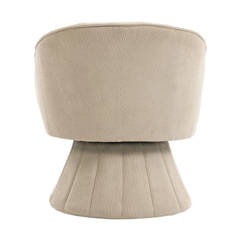 360°-Drehstuhl mit ergonomischer, umschließender Rücken- und Armlehne, 70 x 66 x 72 cm, Khaki