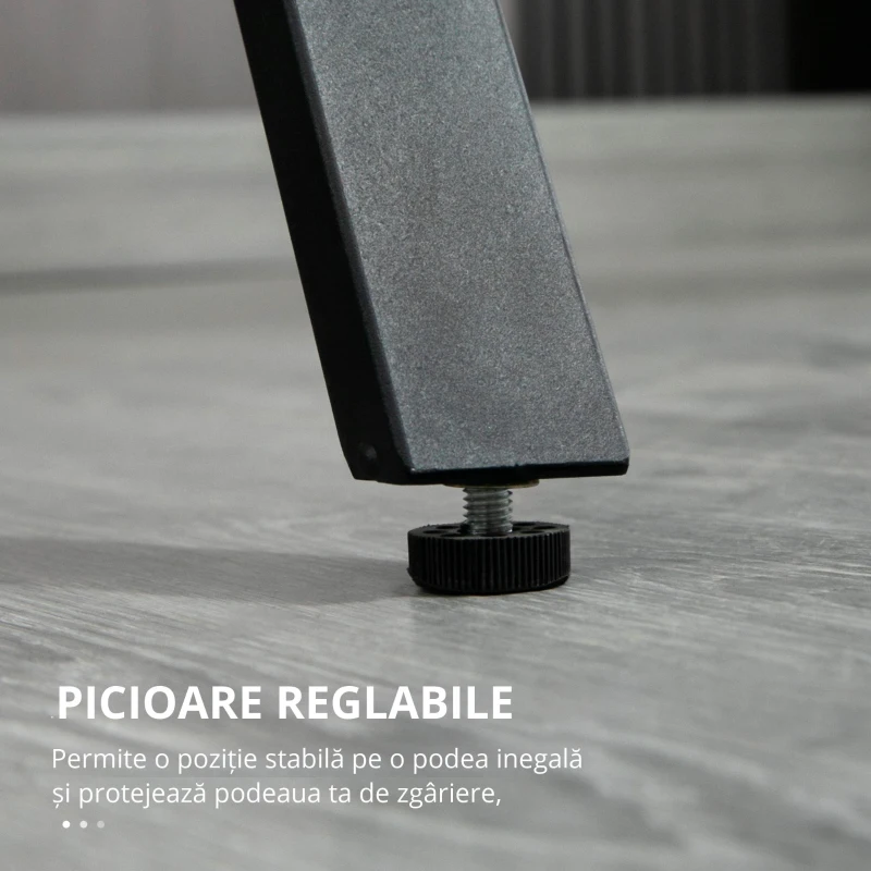 Homcom Masa Bar 120 cm – Blat Marmura, 4 Persoane, Design Modern