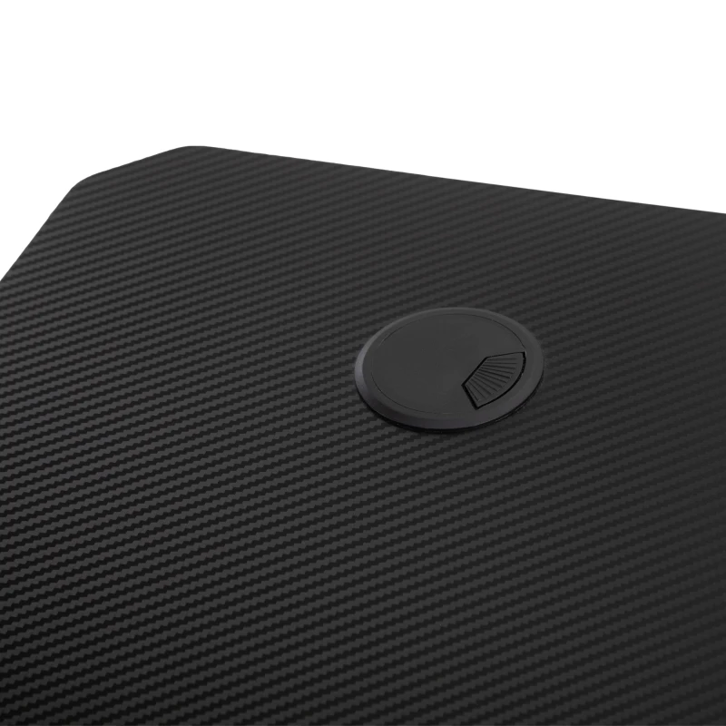 HOMCOM Gaming Desk 120 x 65 cm Steel Frame with Cup Holder, Headphone Hook, Adjustable Feet and Cable Organiser, Home Office Computer Table, Black