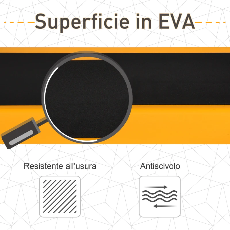 HOMCOM Set di 2 Cavalletti Pieghevoli Cavalletto per Legna Antiscivolo Arancione