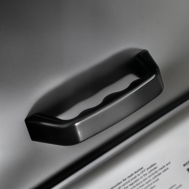 Outsunny Barbecue a gas 2 bruciatori in acciaio inox, 104x49x99 cm, Nero