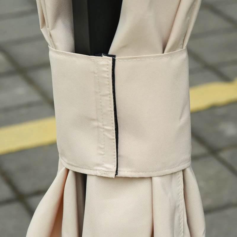 Outsunny 4 perdele de rezervă pentru pavilioane 3x3m, rezistente, pentru stâlpi și șine glisante, fermoar dublu, bej