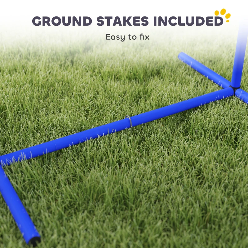 PawHut Four-Piece Portable Dog Agility Equipment - Blue