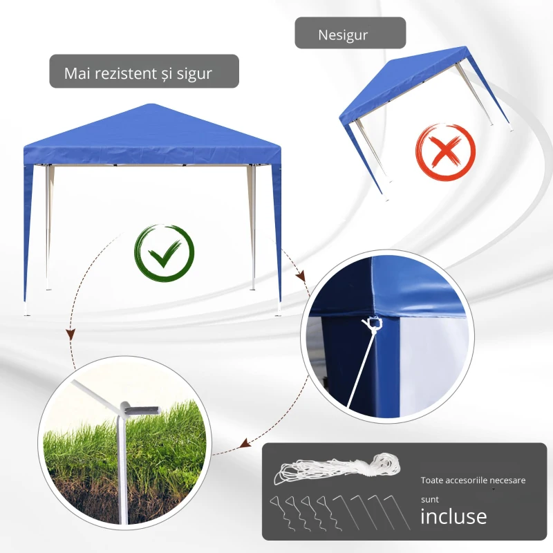 Outsunny Foisor Pliabil Structura din Otel Acoperire Oxford